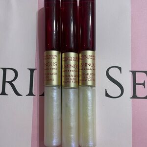 3 Bath & Body Works Luminous Lip Gloss Trio - Deep Red and Pearl